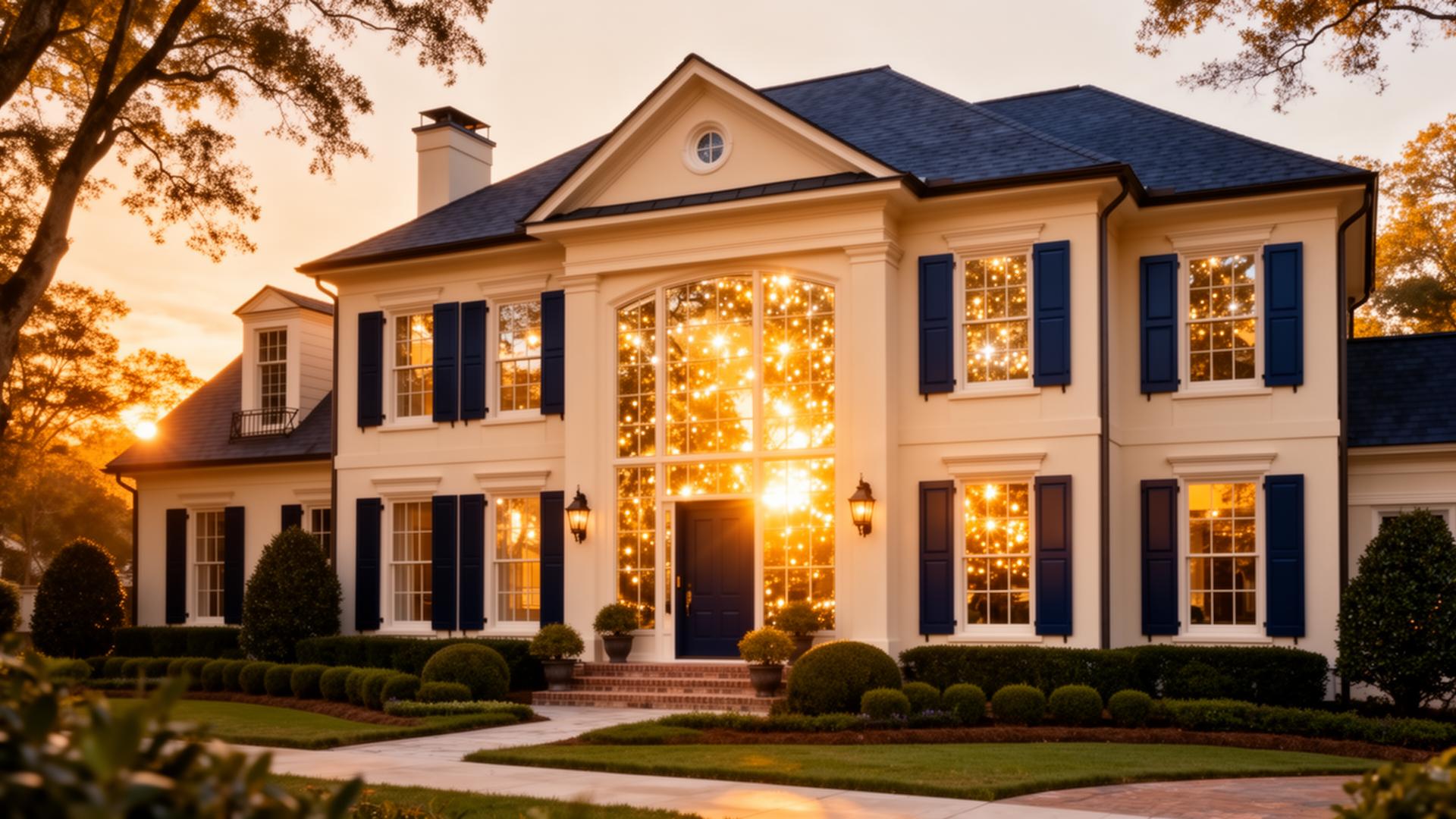 Luxury home with sparkling clean windows in Raleigh, NC